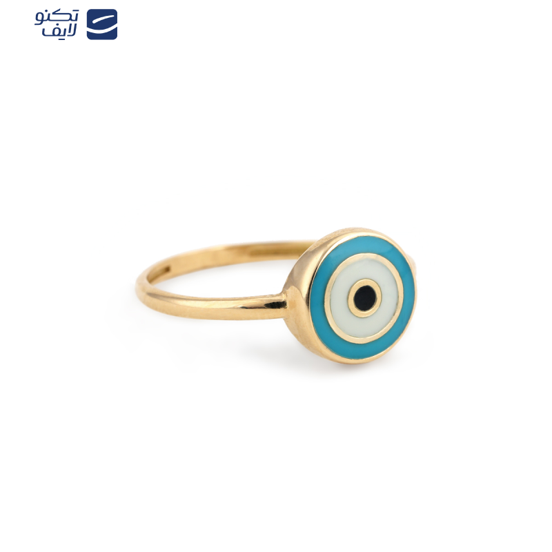 انگشتر طلا 18 عیار زنانه بان گالری مدل چشم نظر گرد