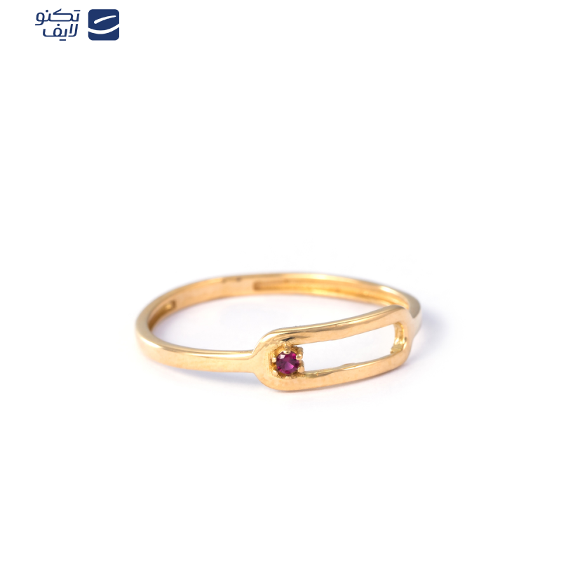 انگشتر طلا 18 عیار زنانه بان گالری مدل روهان تک سنگ