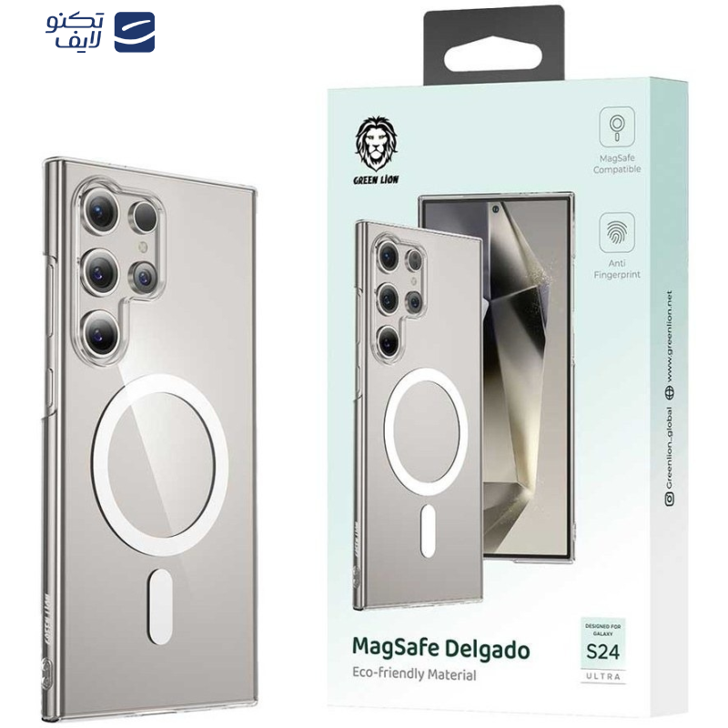 کاور گرین مدل Delgado PC مناسب برای گوشی موبایل سامسونگ Galaxy S24 Ultra