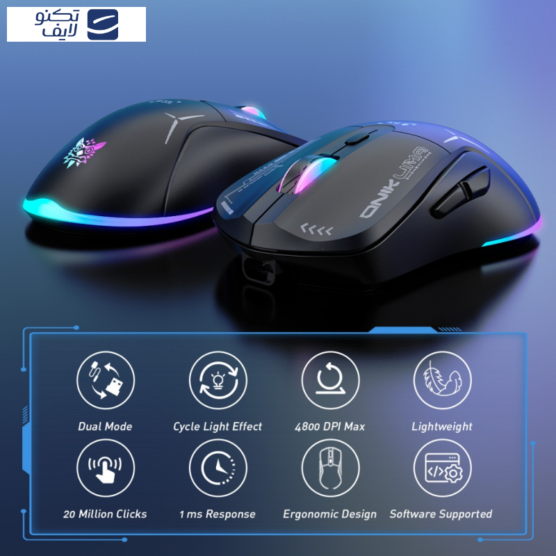 ماوس بی سیم گیمینگ اونیکوما مدل CW917 Dual Mode