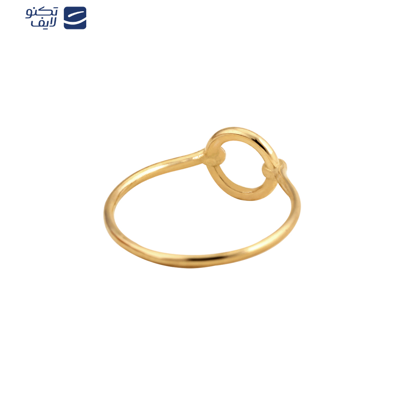 انگشتر طلا 18 عیار زنانه بان گالری مدل رخ دایره