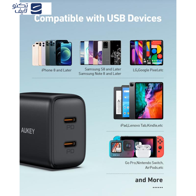 شارژر دیواری 20 وات آکی مدل PA-R1S