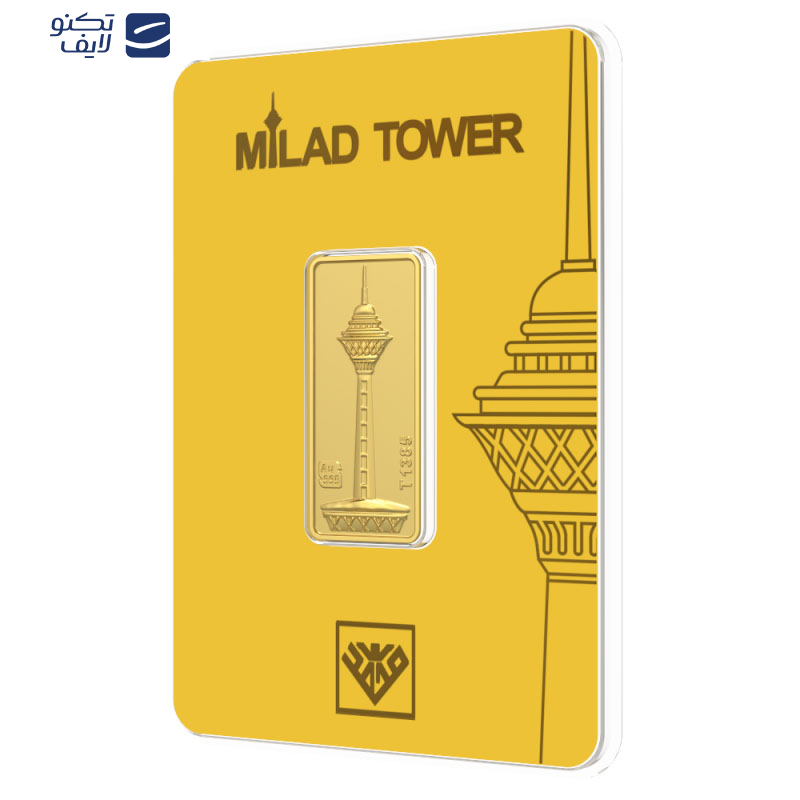 شمش طلا 24 عیار طلای محمد مدل برج میلاد کد SM5000