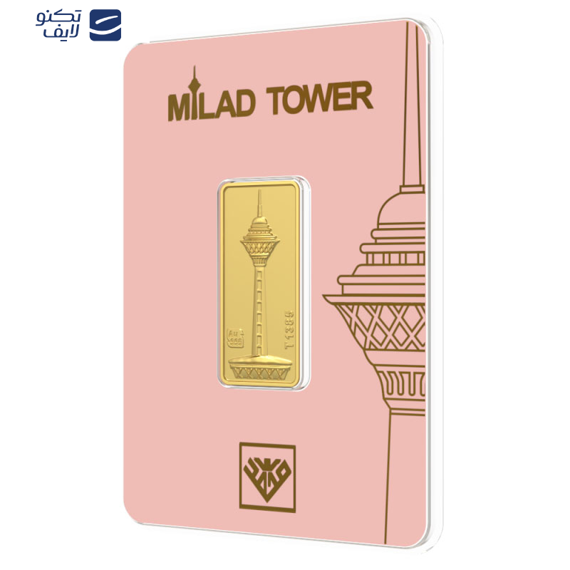 شمش طلا 24 عیار طلای محمد مدل برج میلاد کد SM2000