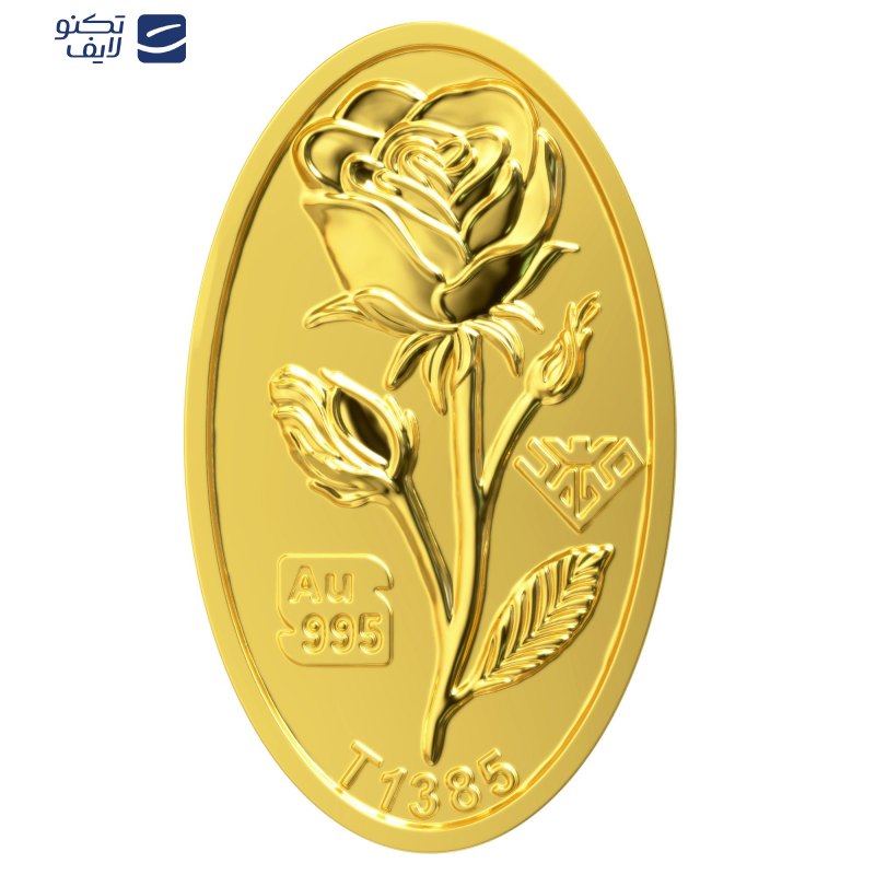 شمش طلا 24 عیار طلای محمد طرح گل رز کد 300