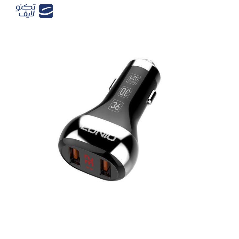 شارژر فندکی الدینیو مدل C2 به همراه کابل تبدیل USB-C