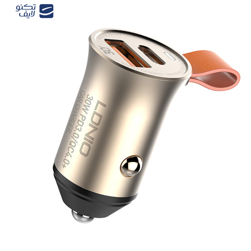 شارژر فندکی الدینیو مدل C509Q به همراه کابل USB-C شارژر فندکی الدینیو مدل C509Q به همراه کابل USB-C