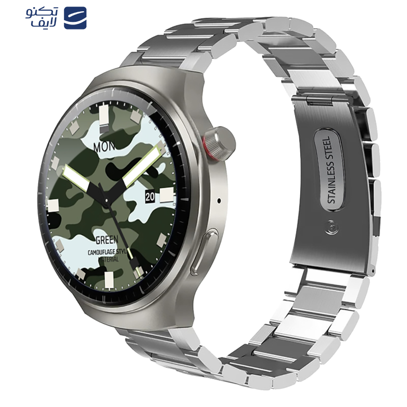 ساعت هوشمند گیفت کالکشن مدل HW6 Max دارای قابلیت های کنترل موسیقی، شمارنده ضربان قلب، گام شمار، مکالمه از طریق بلوتوث، پشتیبانی از زبان فارسی، بند چرم،بند پلاستیکی،بند فلزی