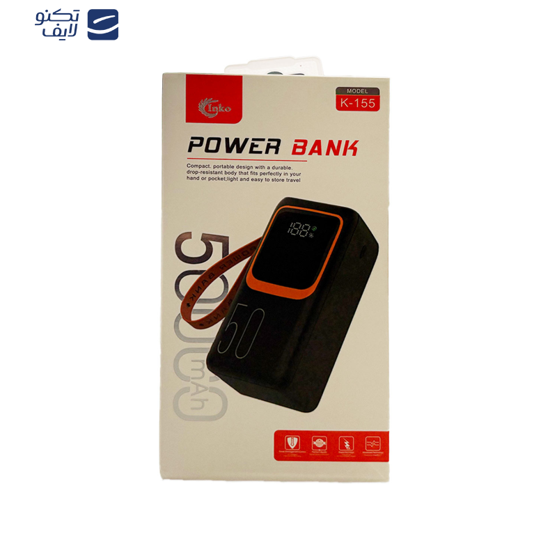 پاوربانک انکو مدل K-A155 ظرفیت 50000 میلی آمپر ساعت