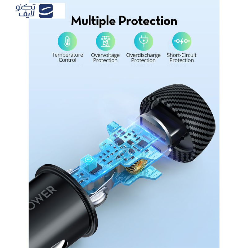 شارژر فندکی 20 وات راوپاور مدل RP-VC1016