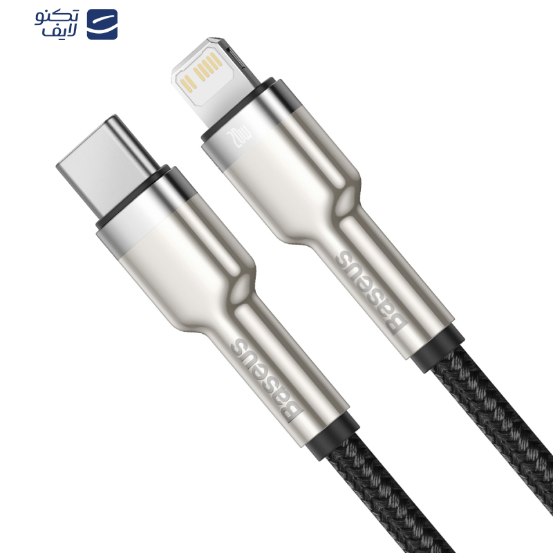 کابل تبدیل USB-C به لایتنینگ باسئوس مدل Cafule series metal data cable PD طول 2 متر