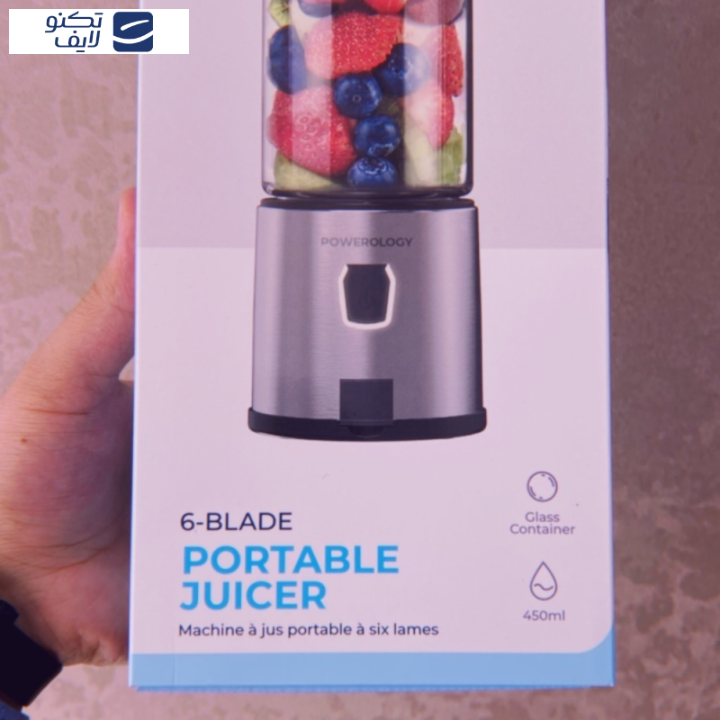 شیکر پاورولوجی مدل شارژی 126W Portable گنجایش 0.45 لیتر