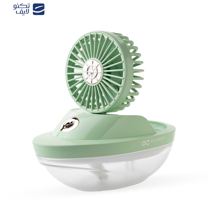 پنکه شارژی گیفت کالکشن مدل aqua ظرفیت 2000 میلی آمپر ساعت