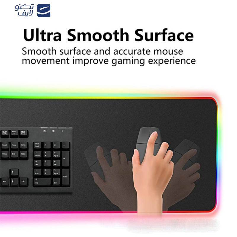 ماوس پد مخصوص بازی مدل RGB 80x30
