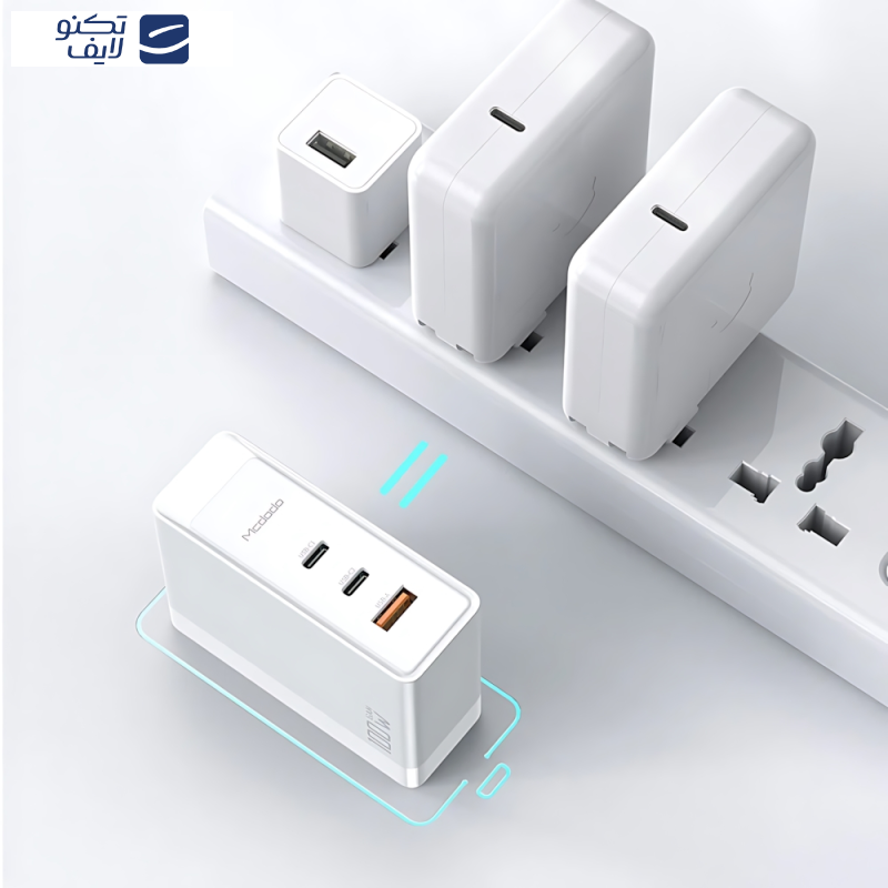 شارژر دیواری 100 وات مک دودو مدل CH-8105 Pro به همراه کابل تبدیل USB-C