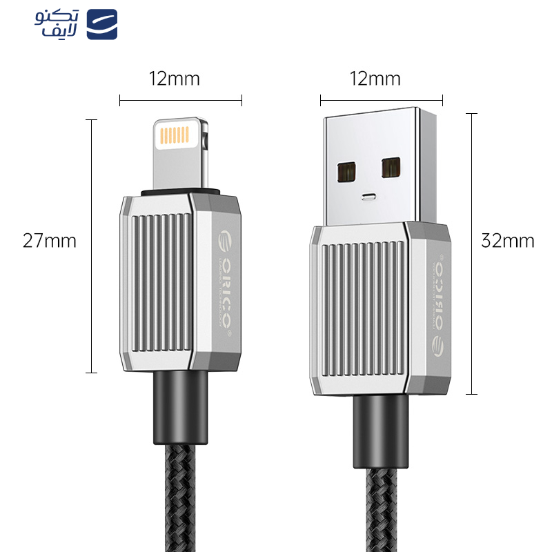 کابل تبدیل USB به لایتنینگ اوریکو مدل GQZ12 طول 2 متر