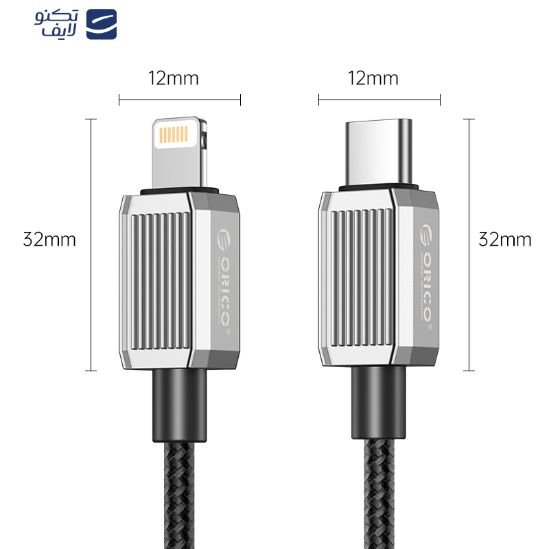 کابل تبدیل USB-C به لایتنینگ اوریکو مدل GQZ29 طول 2 متر
