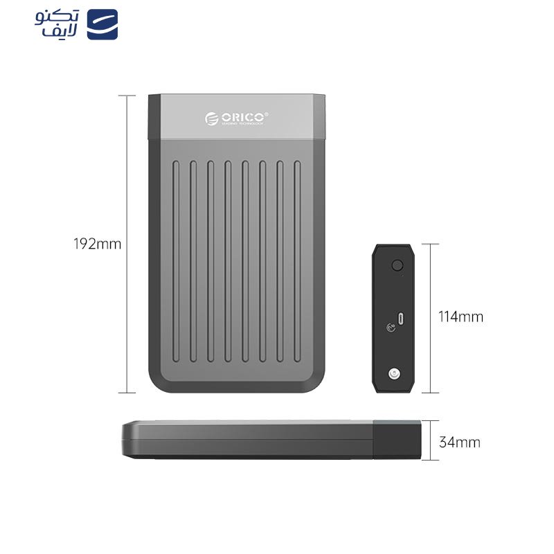 قاب هارد اکسترنال 3.5 اینچی اوریکو Type-C مدل M35C3