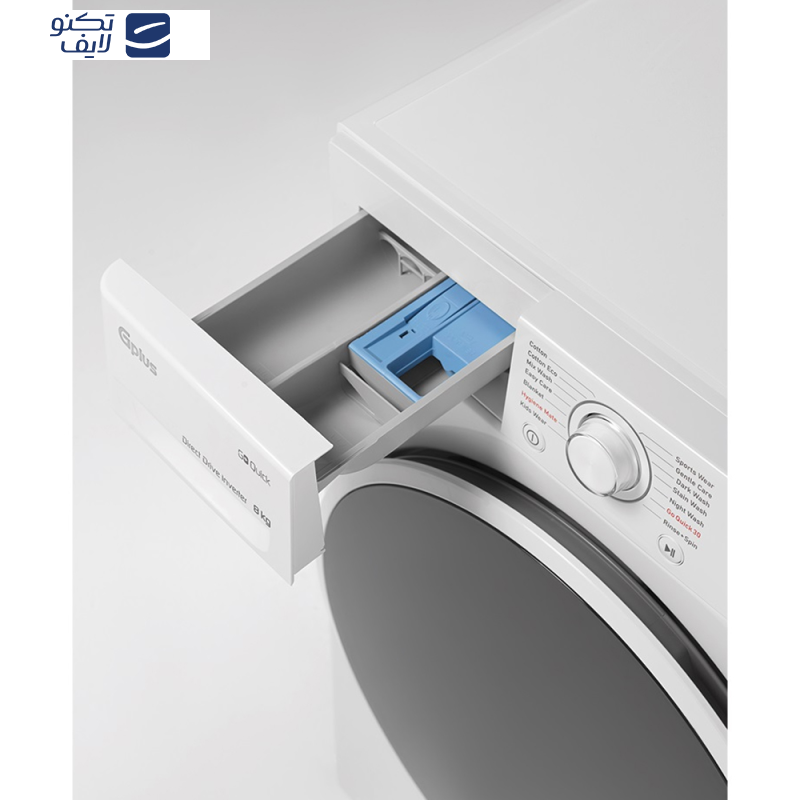 ماشین لباسشویی اتوماتیک جی پلاس مدل GWM-P87W ظرفیت 8 کیلوگرم