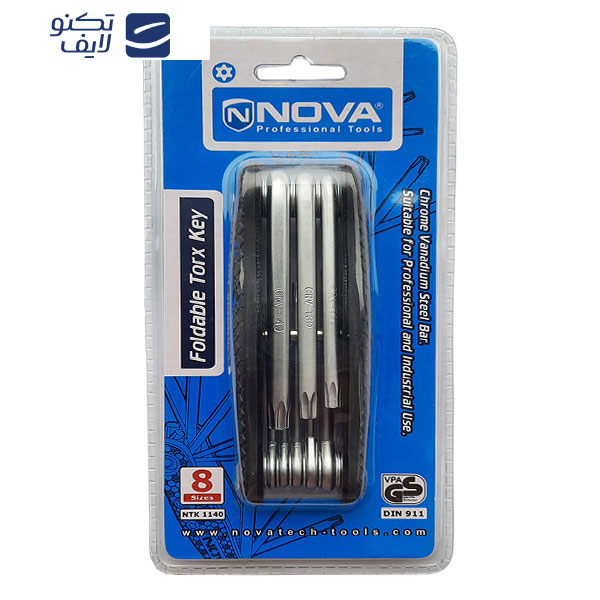 مجموعه 8 عددی آچار آلن ستاره ایی مدل NTK-1140 سایز T9 تا T40