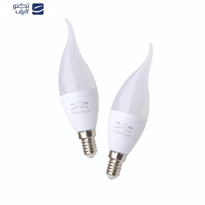 لامپ 8 وات زانیس مدل شمعی اشکی پایه E14