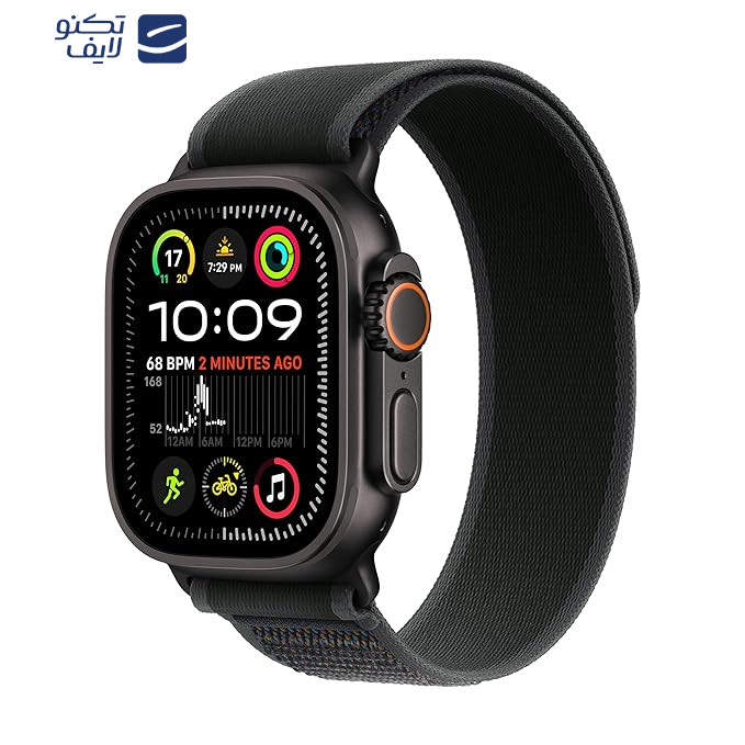 ساعت هوشمند اپل مدل Ultra 2 Black Titanium Case Trail Loop 49mm