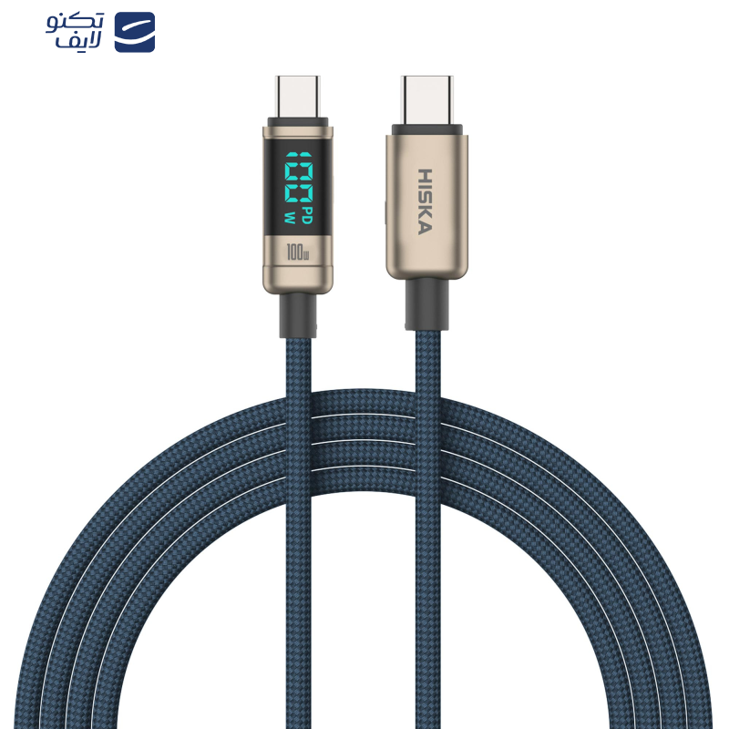 کابل تبدیل USB-C به USB-C هیسکا مدل LX-20CC طول 1 متر