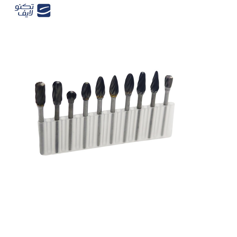 فرز چوب ساب الماسه مدل شیار باز کد YP-3MM-010 مجموعه 10 عددی 
