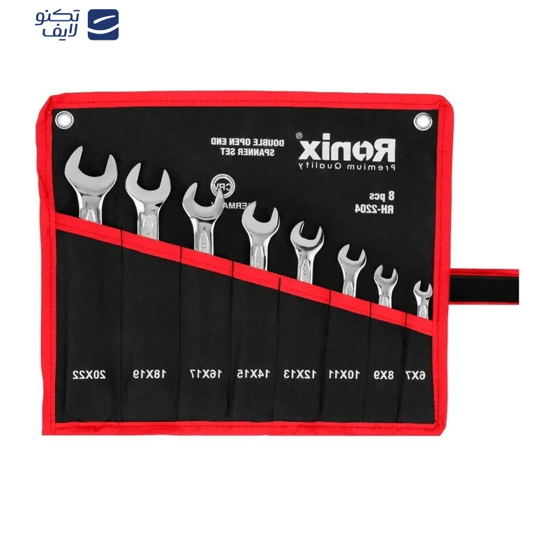 آچار دو سر تخت رونیکس مدل RH-2204 مجموعه 8 عددی