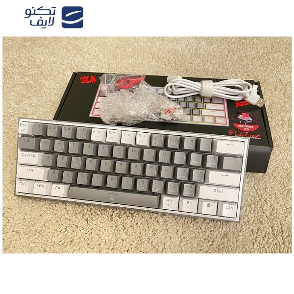 کیبورد مخصوص بازی ردراگون مدل FIZZ K617-GREY/WHITE کیبورد مخصوص بازی ردراگون مدل FIZZ K617-GREY/WHITE