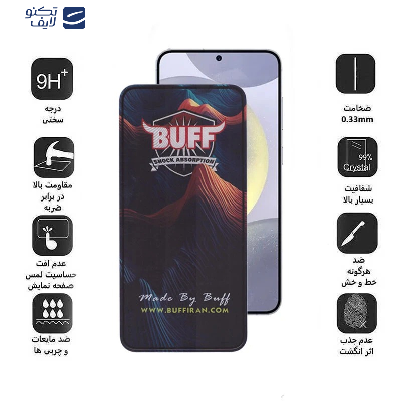 محافظ صفحه نمایش بوف مدل 5D Mountain مناسب برای گوشی موبایل سامسونگ Galaxy S25 Edge/S25 Plus