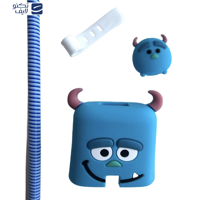 محافظ کابل طرح سالیوان به همراه محافظ شارژر دیواری مجموعه 4 عددی