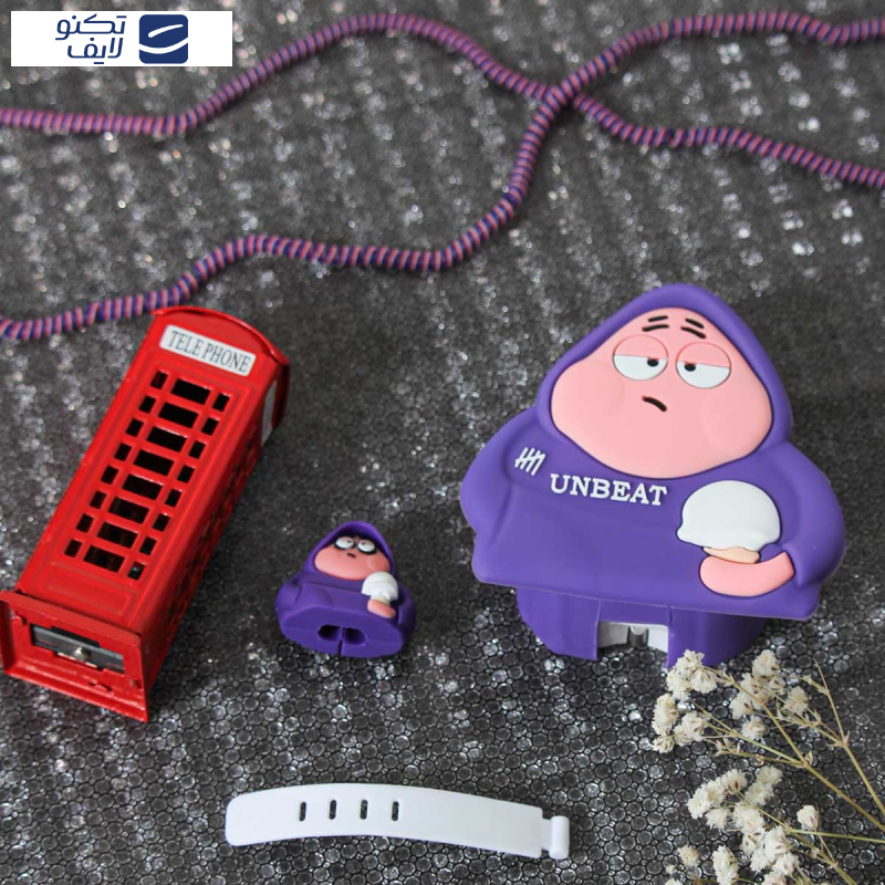 محافظ کابل سانیوان طرح عروسکی فانتزی پاتریک به همراه محافظ شارژر دیواری مجموعه 4 عددی