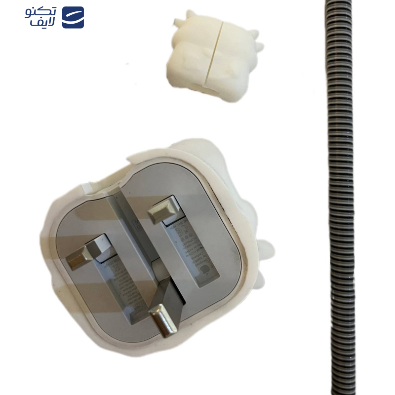 محافظ کابل طرح گاو مدل Silicon  به همراه محافظ شارژ دیواری  مجموعه 4 عددی