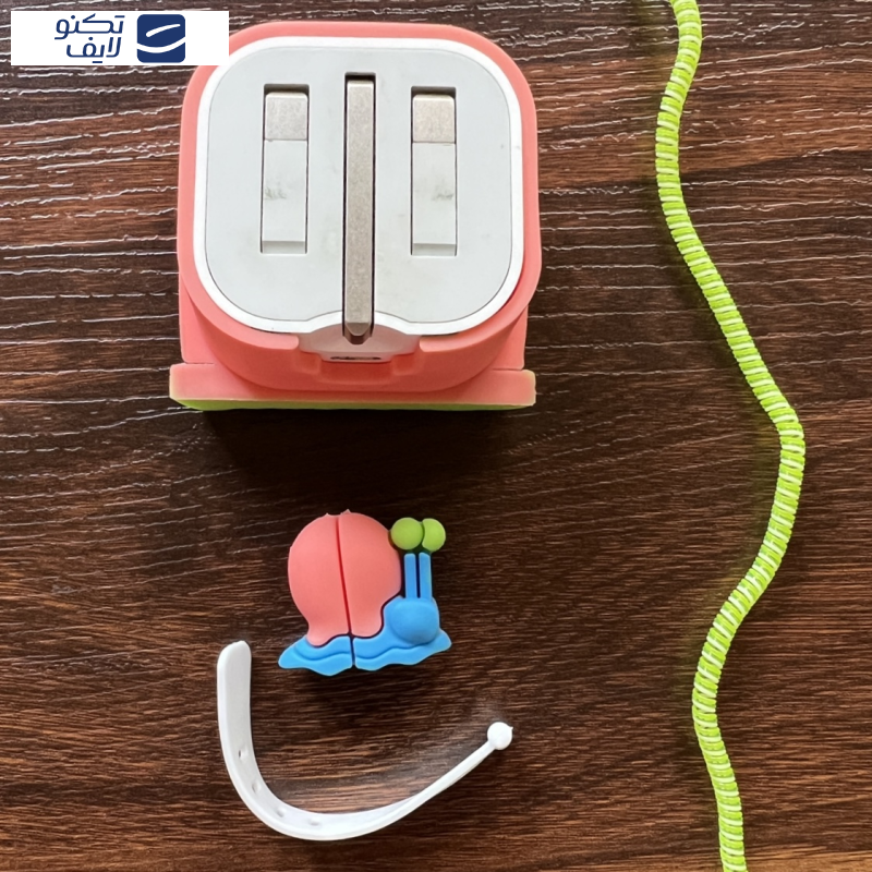 کاور مدل محافظ کابل و شارژر طرح حلزون Gary مجموعه ۴ عددی مناسب برای شارژر 20W اپل