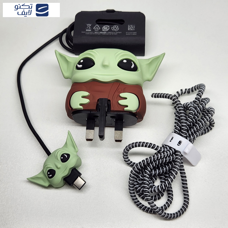محافظ کابل مدل فانتزی طرح بیبی یودا به همراه محافظ شارژ دیواری مجموعه 4 عددی محافظ کابل مدل فانتزی طرح بیبی یودا به همراه محافظ شارژ دیواری مجموعه 4 عددی