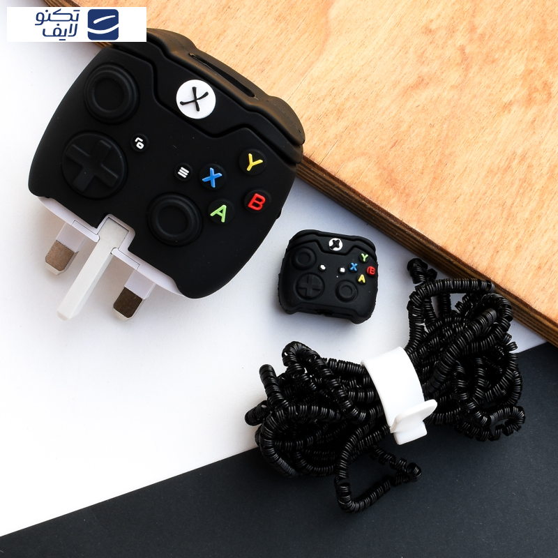 محافظ کابل وال کیس طرح ایکس باکس به همراه محافظ شارژر دیواری 25 وات سامسونگ مجموعه 4 عددی