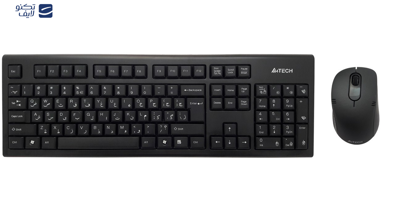 کیبورد و ماوس بی سیم ای فورتک مدل 7100N