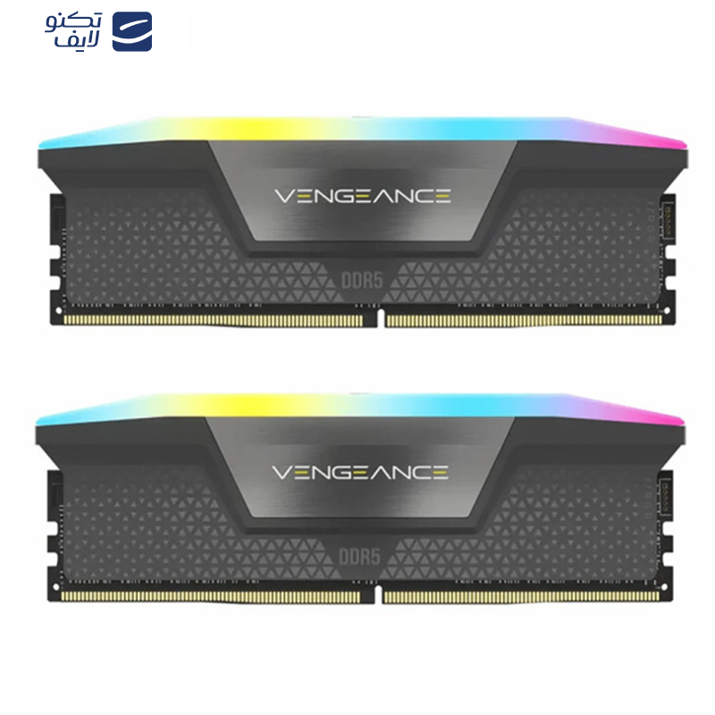رم دسکتاپ DDR5 دو کاناله 6400 مگاهرتز CL36 کورسیر مدل VENGEANCE RGB ظرفیت 48