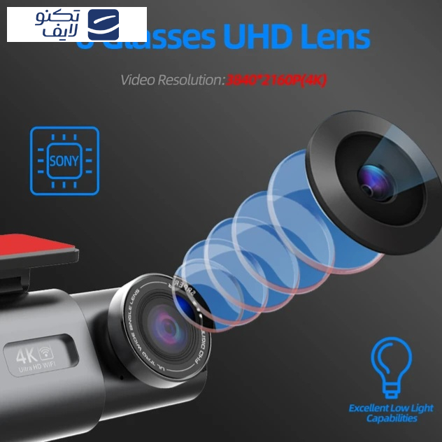 دوربین فیلمبرداری ثبت وقایع خودرو مدل Ultra-4k-wifi