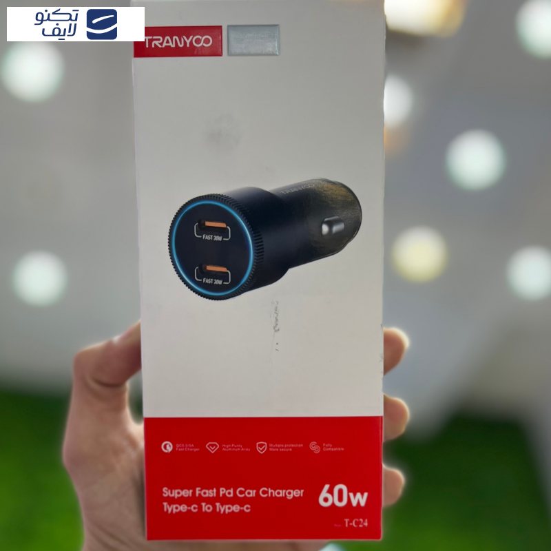 شارژر فندکی 60 وات ترانیو مدل T-C24