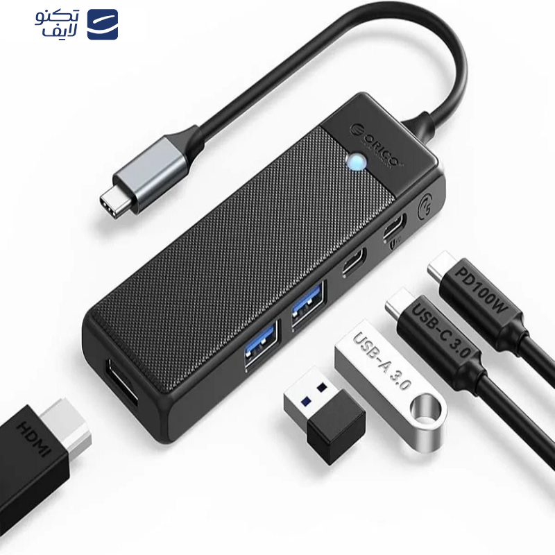 هاب 5 پورت USB-C اوریکو مدل PWD-5P