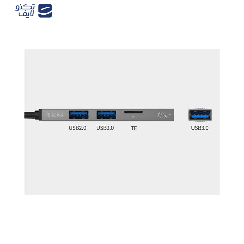 هاب سه پورت USB-C اوریکو مدل AH-12F