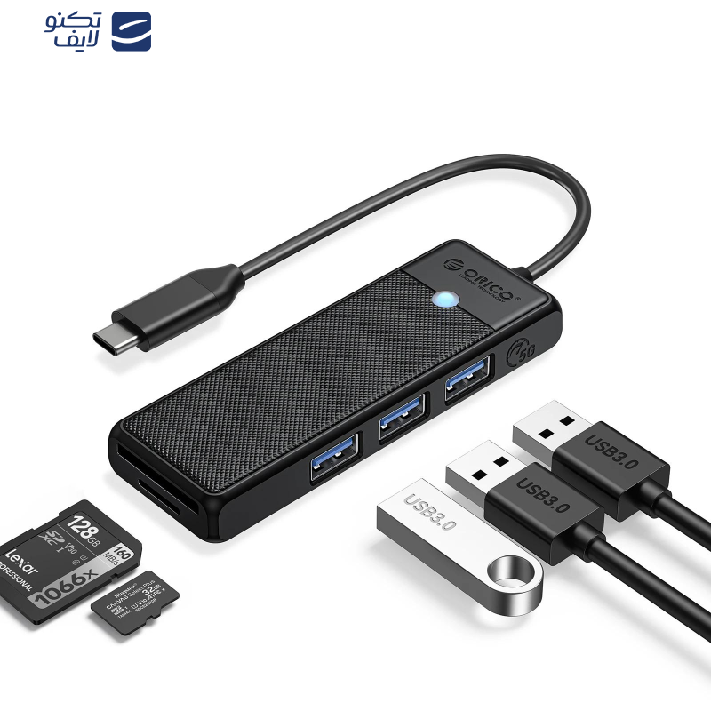 هاب 3 پورت USB-C اوریکو مدل PAPW3AT-C3-015