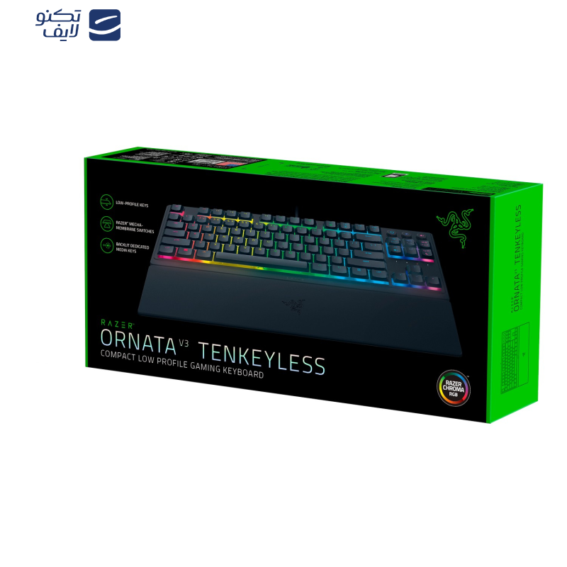 کیبورد گیمینگ ریزر مدل ORNATA V3 TENKEYLESS