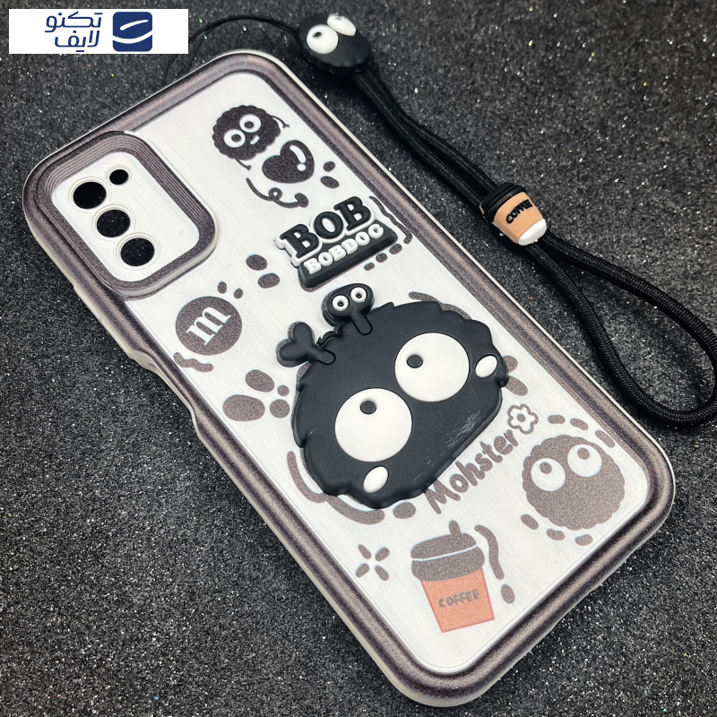 کاور قاب میلیونی مدل BOBDOG-MW مناسب برای گوشی موبایل سامسونگ Galaxy A03s/A02s به همراه بند آویز