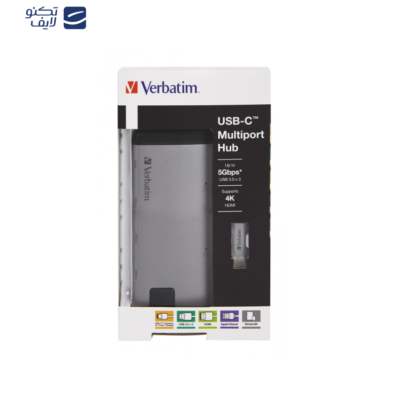  هاب 8 پورت USB-C ورباتیم مدل 49142
