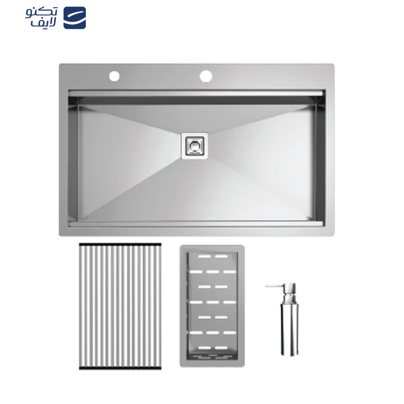 سینک ظرفشویی استیل توکار یک لگنه کن مدل BCN74