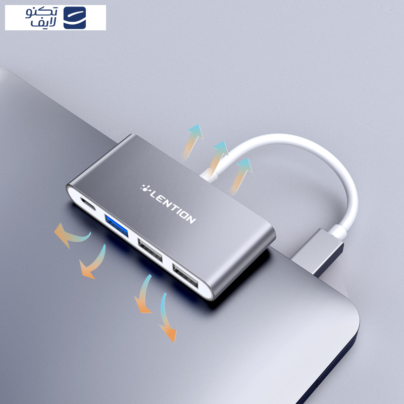   هاب 4 پورت USB-C لنشن مدل c13