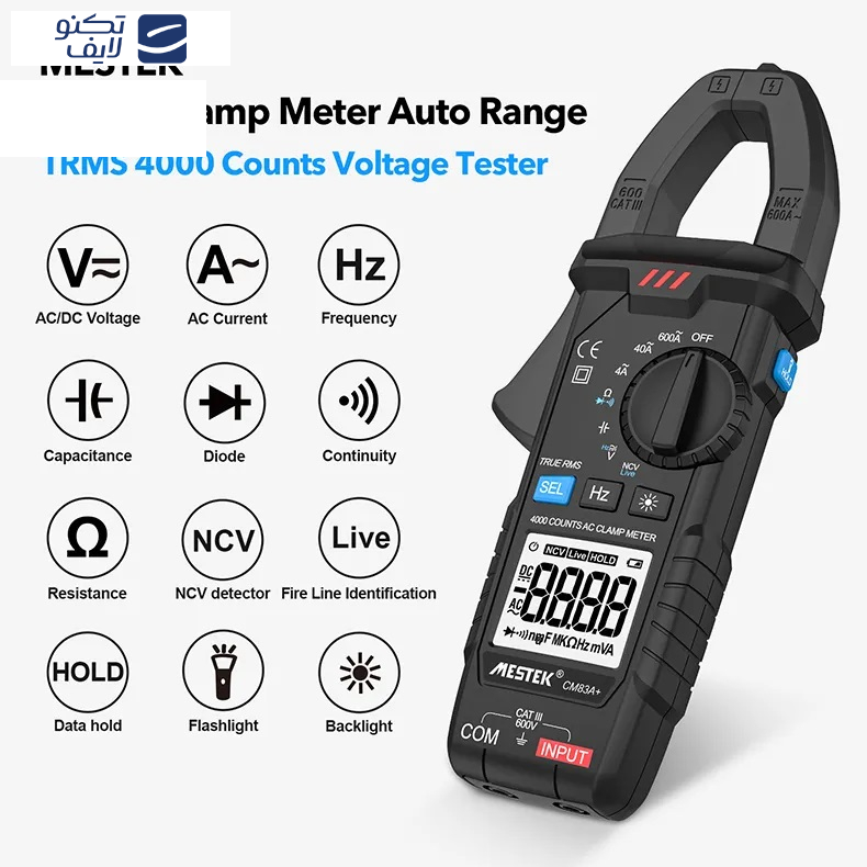 مولتی متر کلمپی دیجیتال مستک مدل CM83A PLUS